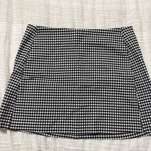 Urban Outfitters Black and White Gingham Mini Skirt